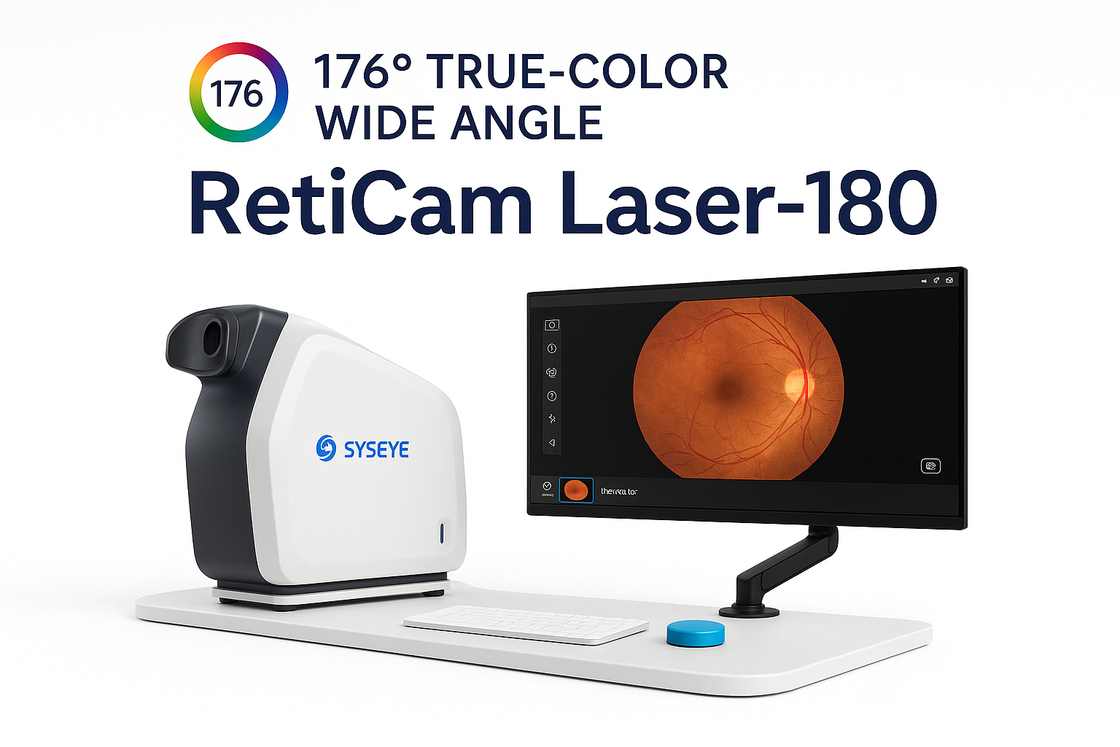 RetiCam 3100 Plus 176° ワイドフィールド・ファンサスカメラ 8μm 光学解像度と27インチ HD カラーモニター