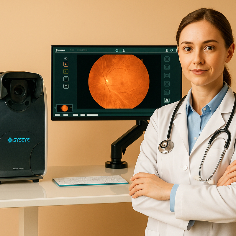 176° Wide Field Fundus Camera with LED True Color and Automatic Operation for High-Definition Retinal Imaging